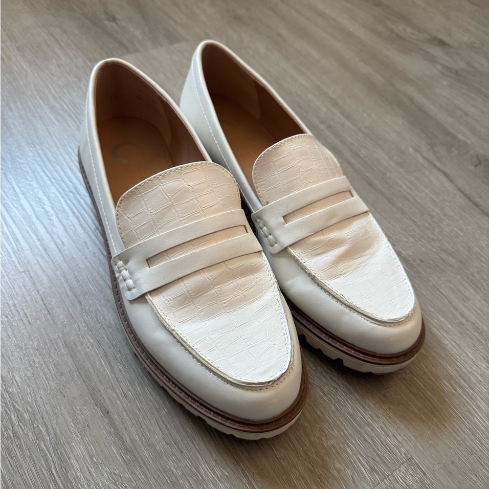 Women's White Loafers